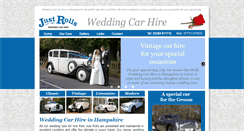 Desktop Screenshot of justrollsweddingcars.co.uk