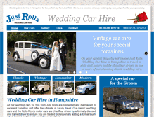 Tablet Screenshot of justrollsweddingcars.co.uk